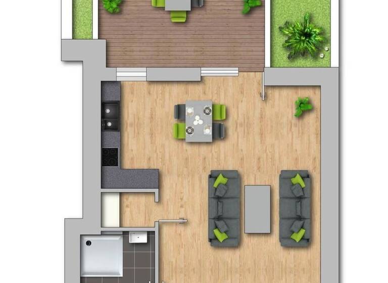 Terrassenwohnung zum Kauf - Erstbezug provisionsfrei 378.920 € 3 Zimmer 88,2 m² EG frei ab 01.05.2026 Dundenheim Neuried , Ortenaukreis 77743
