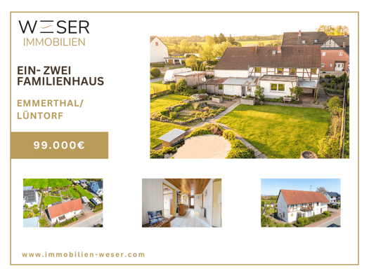 Einfamilienhaus zum Kauf 99.000 € 6 Zimmer 155,2 m² 1.140 m² Grundstück Lüntorf Emmerthal 31860