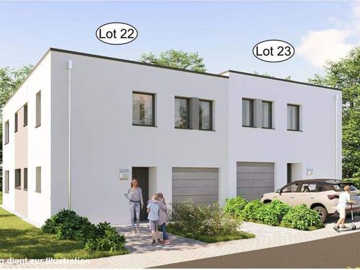 Doppelhaushälfte zum Kauf - Erstbezug provisionsfrei 998.000 € 169 m² 315 m² Grundstück An der Aaluecht 10 Frisange 5756