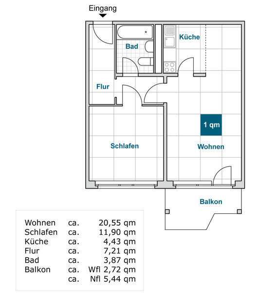 Wohnung zur Miete 402 € 2 Zimmer 50,7 m²<br/>Wohnfläche 9.<br/>Geschoss 01.02.2025<br/>Verfügbarkeit Prohliser Allee 11 Prohlis-Süd (Spremberger Str.) Dresden 01239