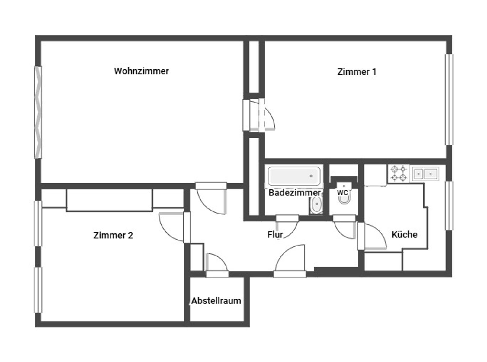 Wohnung zum Kauf 199.000 € 3 Zimmer 77 m²<br/>Wohnfläche 2.<br/>Geschoss Bad Vöslau 2540