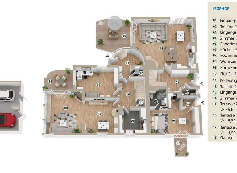 Doppelhaushälfte zum Kauf 2.980.000 € 10 Zimmer 331,3 m² 987 m² Grundstück Ottobrunn 85521