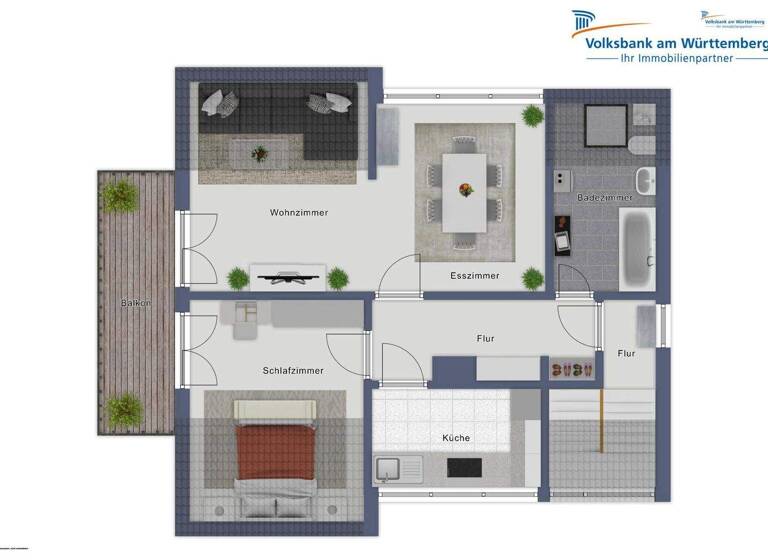 Wohnung zum Kauf 199.500 € 2 Zimmer 56,1 m² Münster Stuttgart / Münster 70376