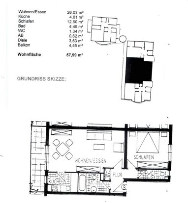 Wohnung zur Miete 650 € 2 Zimmer 58 m² 1. Geschoss Lückerath Bergisch Gladbach 51429
