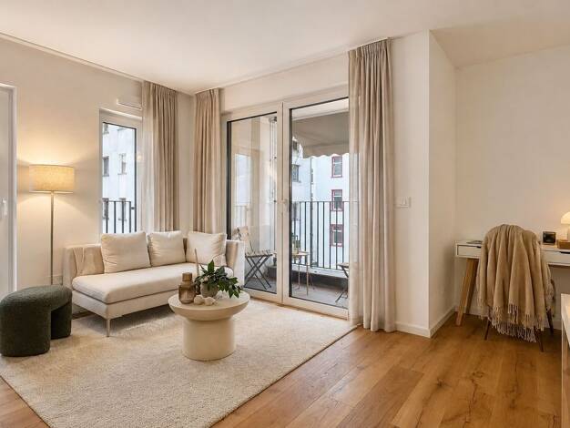 Wohnung zur Miete - Erstbezug 1.300 € 2 Zimmer 50 m² Gutleutviertel Innenstadt I 60327