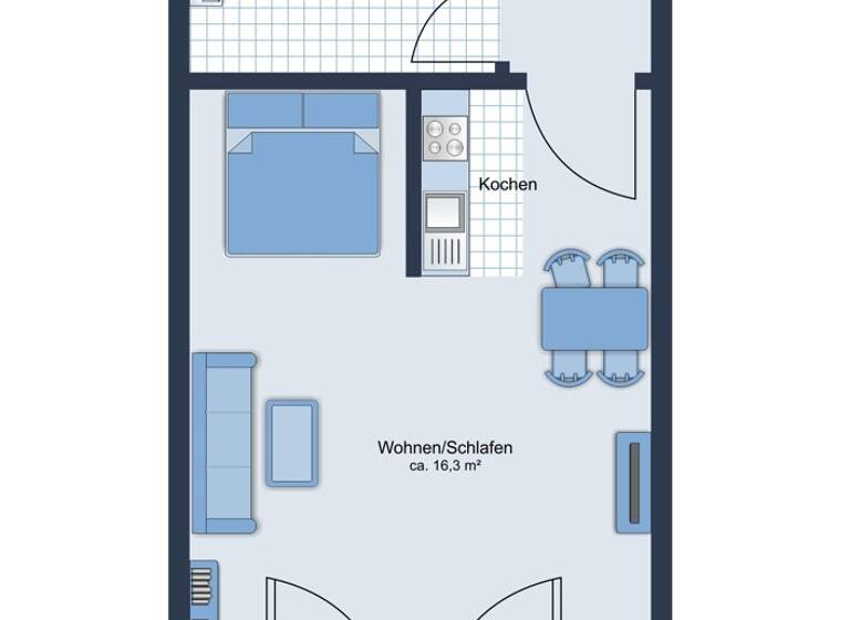 Studio zum Kauf 120.000 € 1 Zimmer 26,2 m² Gibitzenhof Nürnberg 90461