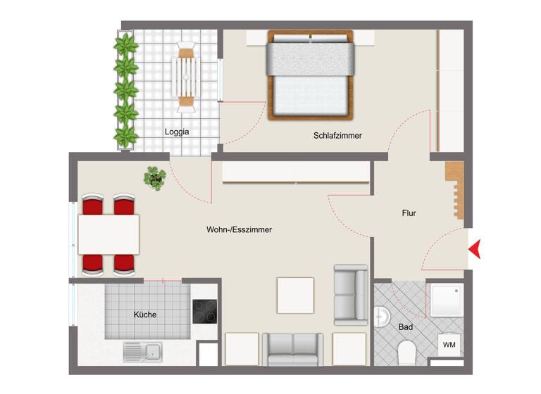 Wohnung zum Kauf 210.000 € 2 Zimmer 54 m²<br/>Wohnfläche 3.<br/>Geschoss Lengfeld Würzburg 97076
