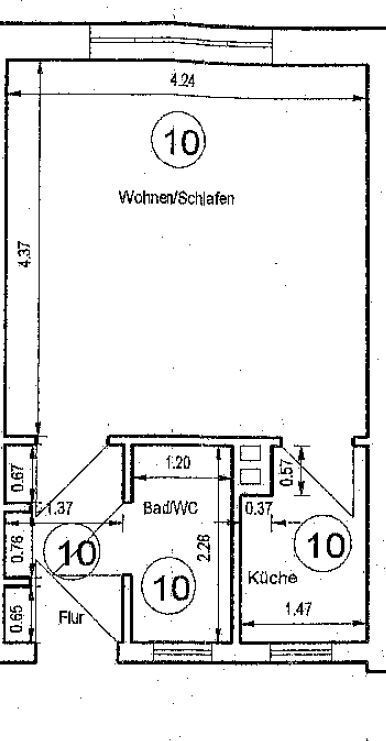 Wohnung zum Kauf provisionsfrei 67.800 € 1 Zimmer 27,5 m² 1. Geschoss Krämpfervorstadt Erfurt 99085