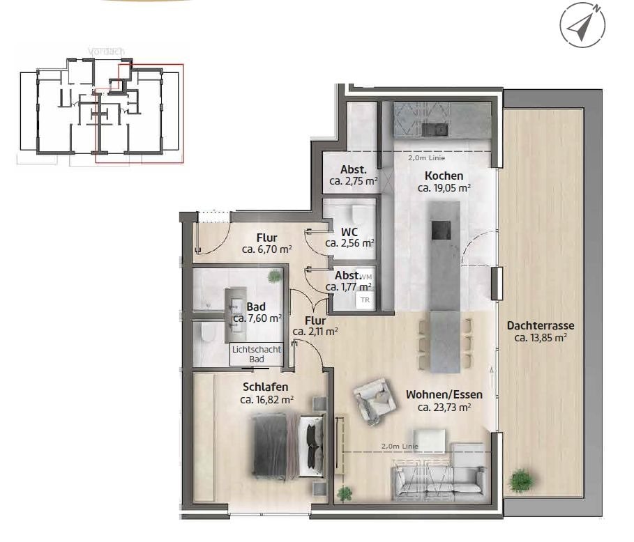 Wohnung zum Kauf provisionsfrei 985.000 € 2 Zimmer 97 m²<br/>Wohnfläche 2.<br/>Geschoss Glücksburg Glücksburg 24960