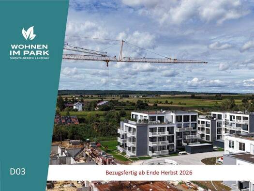 Wohnung zum Kauf - Neubau provisionsfrei 318.900 € 2 Zimmer 61,3 m² EG Am Simontalgraben 23 Langenau 89129