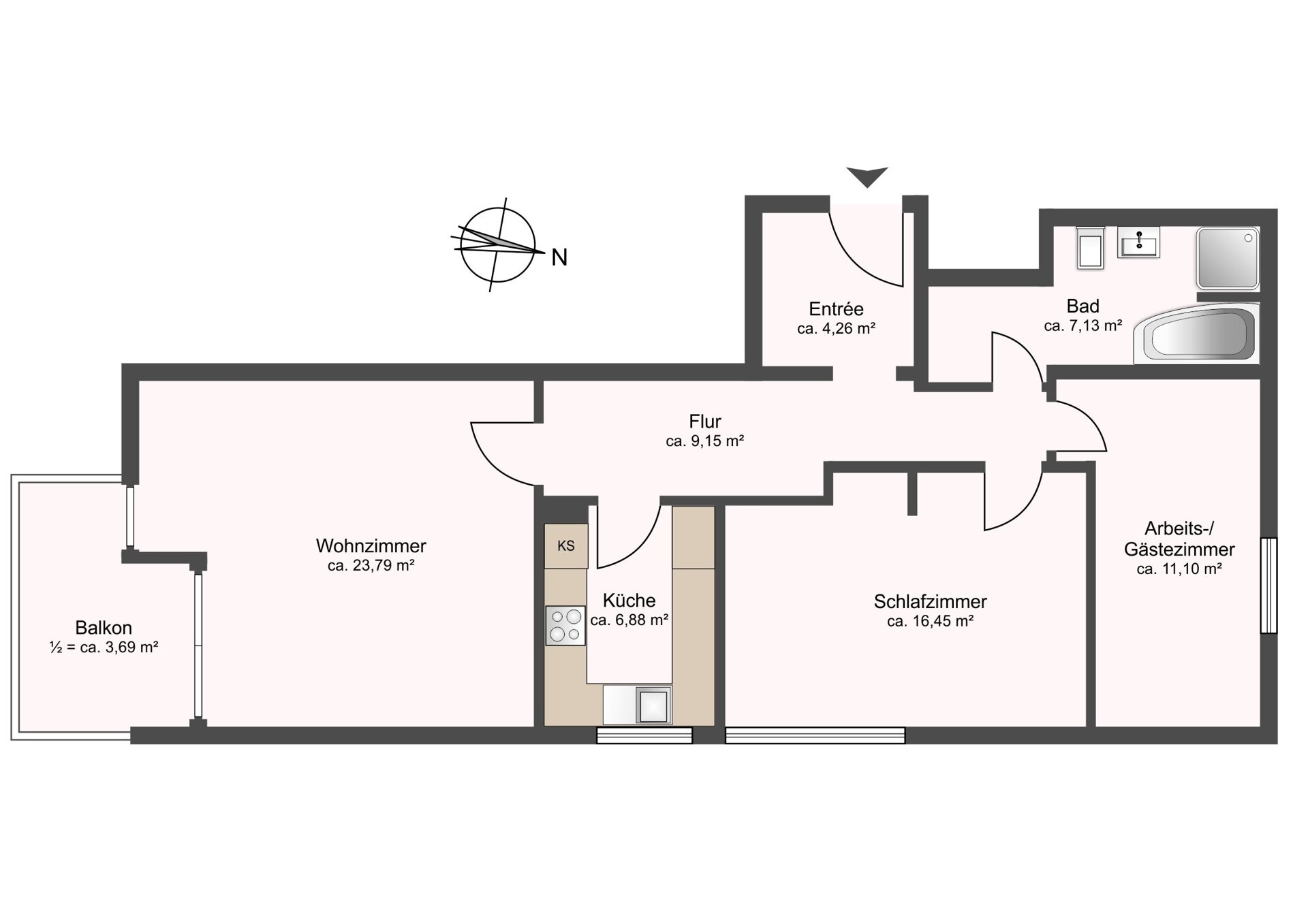 Wohnung zum Kauf 650.000 € 3 Zimmer 82,5 m²<br/>Wohnfläche Westend München 80339