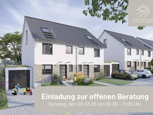 Doppelhaushälfte zum Kauf - Neubau provisionsfrei 599.900 € 5 Zimmer 132 m² 355 m² Grundstück Im Buschfeld 38 Elsen Grevenbroich 41515