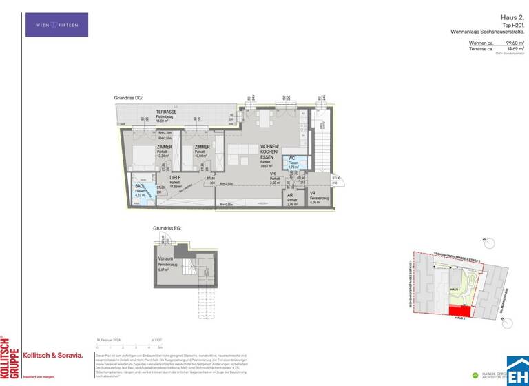Wohnung zum Kauf - Erstbezug 889.000 € 3 Zimmer 99,6 m² EG Sechshauser Straße Wien 1150