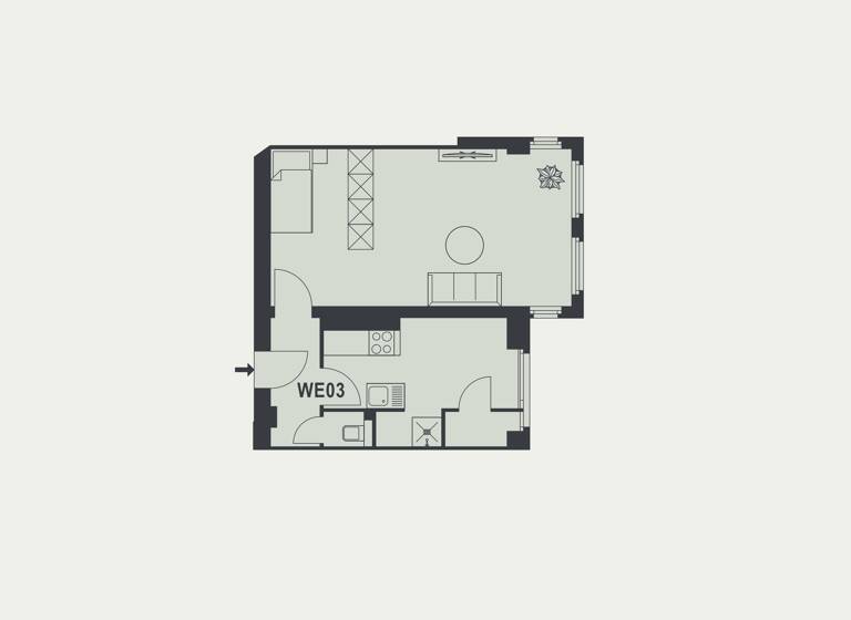 Wohnung zum Kauf 190.000 € 1 Zimmer 43,3 m²<br/>Wohnfläche 1.<br/>Geschoss Elbestraße 35 Neukölln Berlin 12045