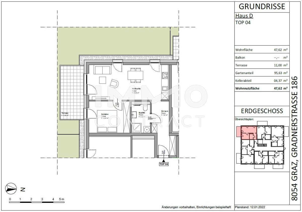 Wohnung zur Miete 610 € 2 Zimmer 46,9 m²<br/>Wohnfläche EG<br/>Geschoss Gradnerstraße 186 D Straßgang Graz 8054