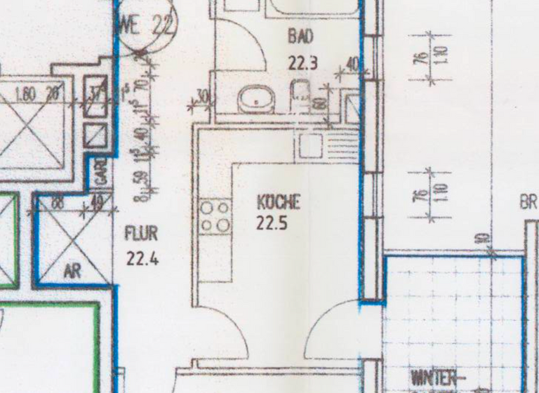 Wohnung zum Kauf 249.000 € 2 Zimmer 76 m² 1. Geschoss Französisch Buchholz Berlin 13127