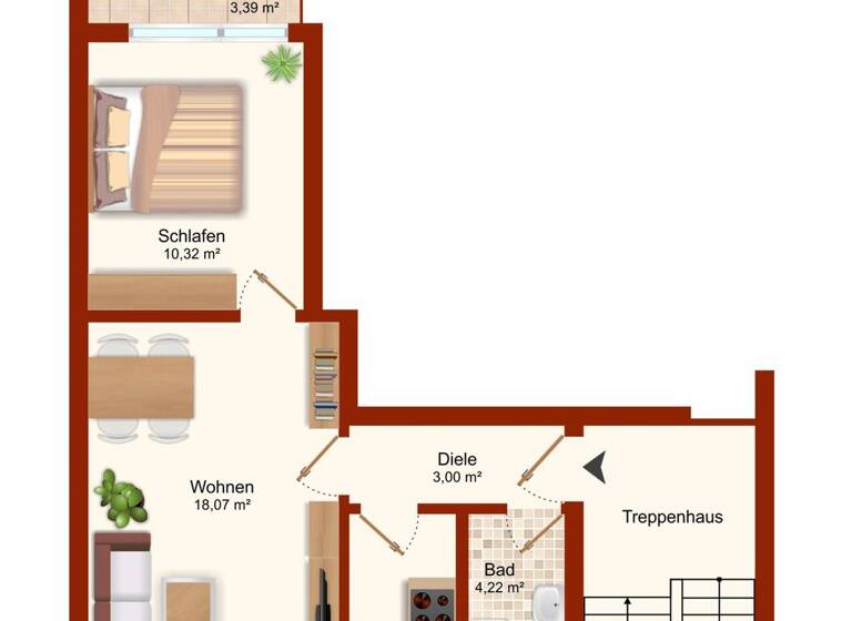 Wohnung zum Kauf 129.500 € 2 Zimmer 43,9 m² Dornumersiel Dornum 26553