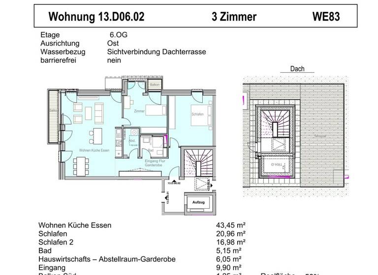 Wohnung zum Kauf - Erstbezug provisionsfrei 625.000 € 3 Zimmer 115,5 m² 6. Geschoss Gaarden-Ost Kiel 24143