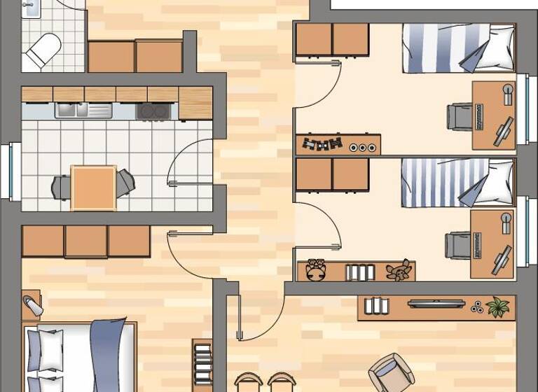 Wohnung zur Miete 699 € 4 Zimmer 80,4 m² 6. Geschoss Breedlandweg 27 Mürwik Flensburg 24944