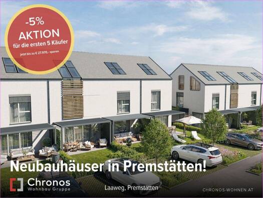 Reihenmittelhaus zum Kauf - Erstbezug provisionsfrei 500.365 € 5 Zimmer 123 m² 109 m² Grundstück Premstätten 8141