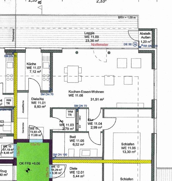 Wohnung zur Miete 1.226 € 2 Zimmer 82,5 m²<br/>Wohnfläche ab sofort<br/>Verfügbarkeit Maximin 1 Trier 54292