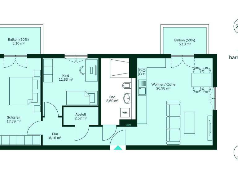 Wohnung zum Kauf - Neubau provisionsfrei 489.900 € 3 Zimmer 80 m² 2. Geschoss Köpenicker Allee 135 Karlshorst Berlin 10318