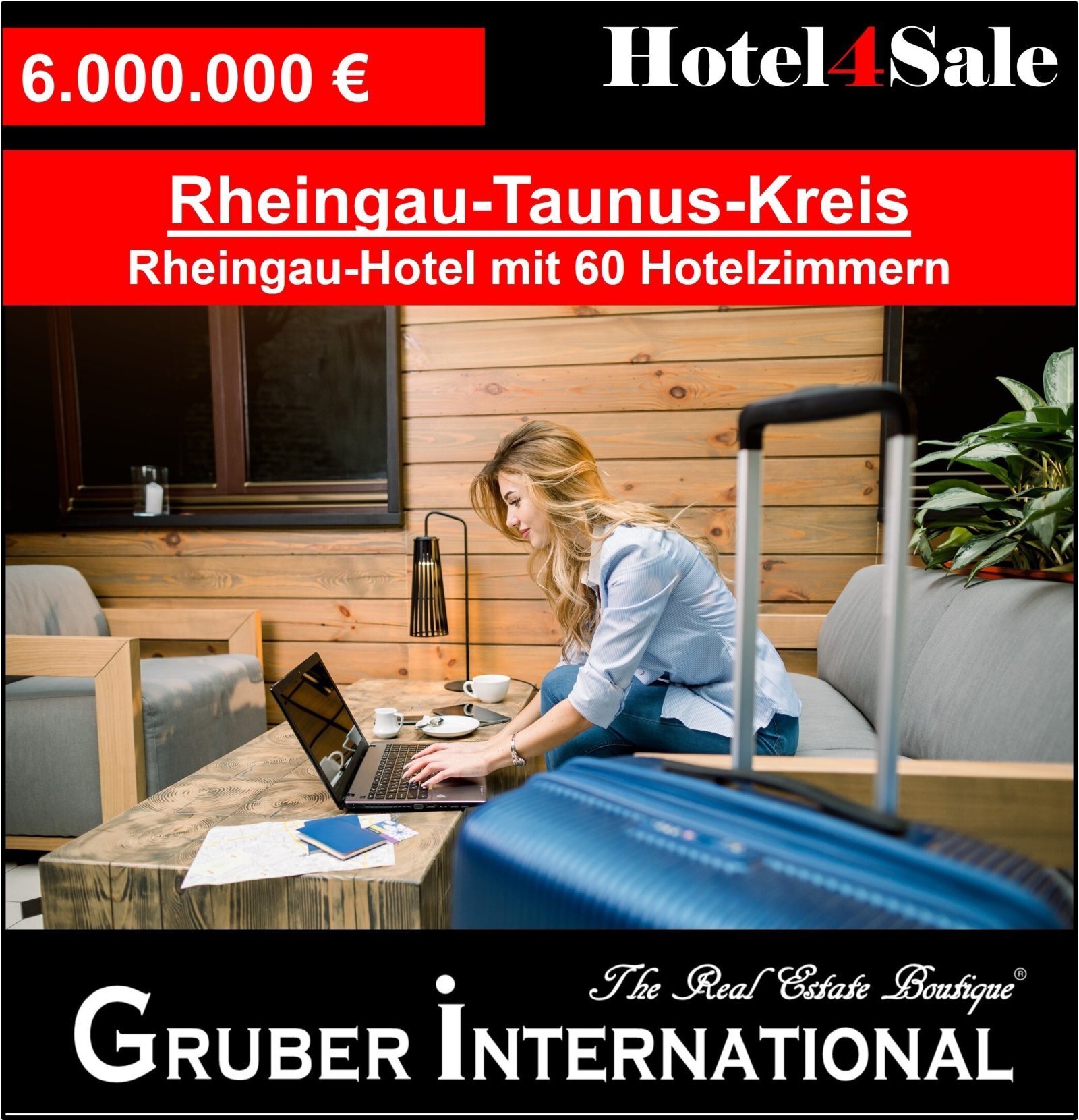 Hotel zum Kauf 6.000.000 € 60 Zimmer 600 m²<br/>Gastrofläche 8.900 m²<br/>Grundstück Eltville Eltville am Rhein 65343