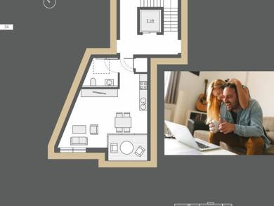 Wohnung zur Miete 450 € 1,5 Zimmer 36,4 m² Stadtgebiet Furtwangen im Schwarzwald 78120