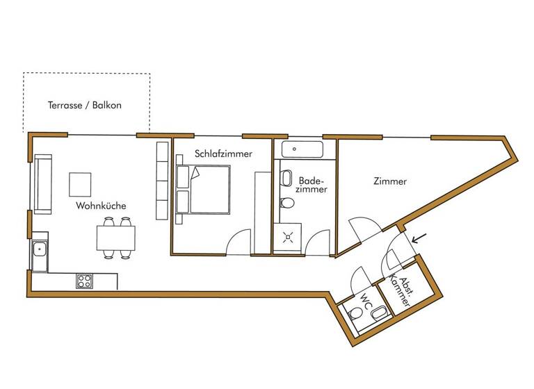 Wohnung zum Kauf 433.600 € 3,5 Zimmer 89,4 m² EG Bretten 75015
