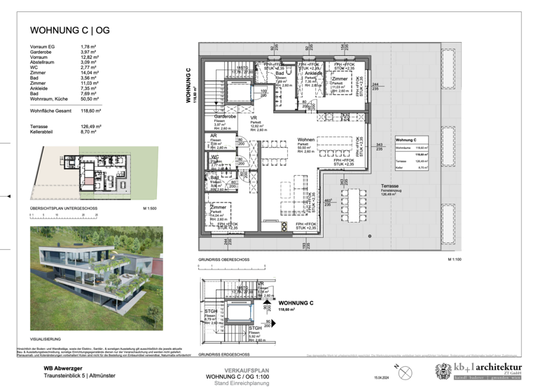 Wohnung zum Kauf - Erstbezug 1.728.000 € 3 Zimmer 118,6 m² Altmünster 4813