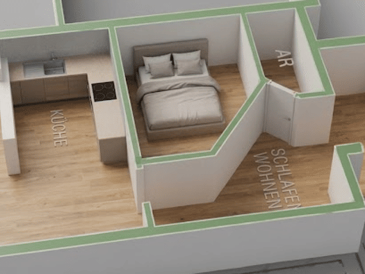 Wohnung zur Miete 455 € 2 Zimmer 60 m² frei ab 01.10.2026 Mehr Rees 46459