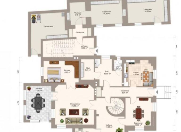 Villa zum Kauf 2.500.000 € 10 Zimmer 360 m² 18.167 m² Grundstück Sattelbach 2532