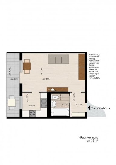 Wohnung zur Miete 230 € 1 Zimmer 34,4 m² 1. Geschoss frei ab 01.05.2025 Ellerbreite 11 Zoberberg Dessau-Roßlau 06847