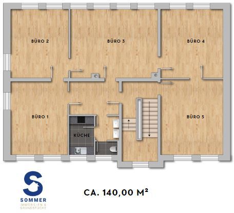 Bürofläche zur Miete 1.400 € 5 Zimmer 140 m²<br/>Bürofläche Erding Erding 85435