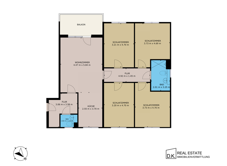 Wohnung zur Miete 2.200 € 5 Zimmer 120 m² 2. Geschoss Rudow Berlin 12355