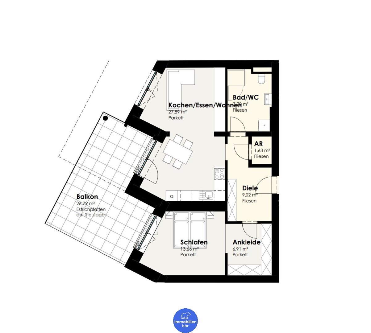 Wohnung zur Miete 575 € 2 Zimmer 66,8 m²<br/>Wohnfläche 1.<br/>Geschoss Leumühle 1 Eferding 4070