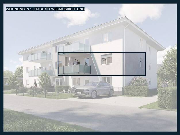 Wohnung zur Miete - Erstbezug 980 € 2 Zimmer 70,4 m² 1. Geschoss frei ab 01.10.2025 Leimhüll 36 Hirschaid Hirschaid 96114