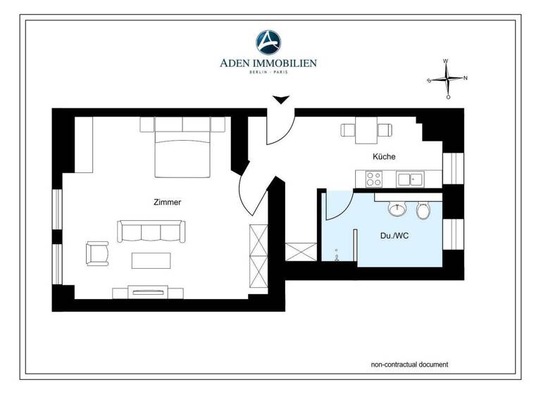 Wohnung zum Kauf provisionsfrei 279.000 € 1 Zimmer 56 m² EG Philippistr. 3 Charlottenburg Berlin 14059