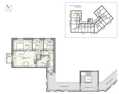 Wohnung zur Miete - Neubau nur mit Wohnberechtigungsschein 523 € 4 Zimmer 87,1 m² 2. Geschoss frei ab sofort Familie-Cohn-Str. 2 Vier Boizenburg/Elbe 19258