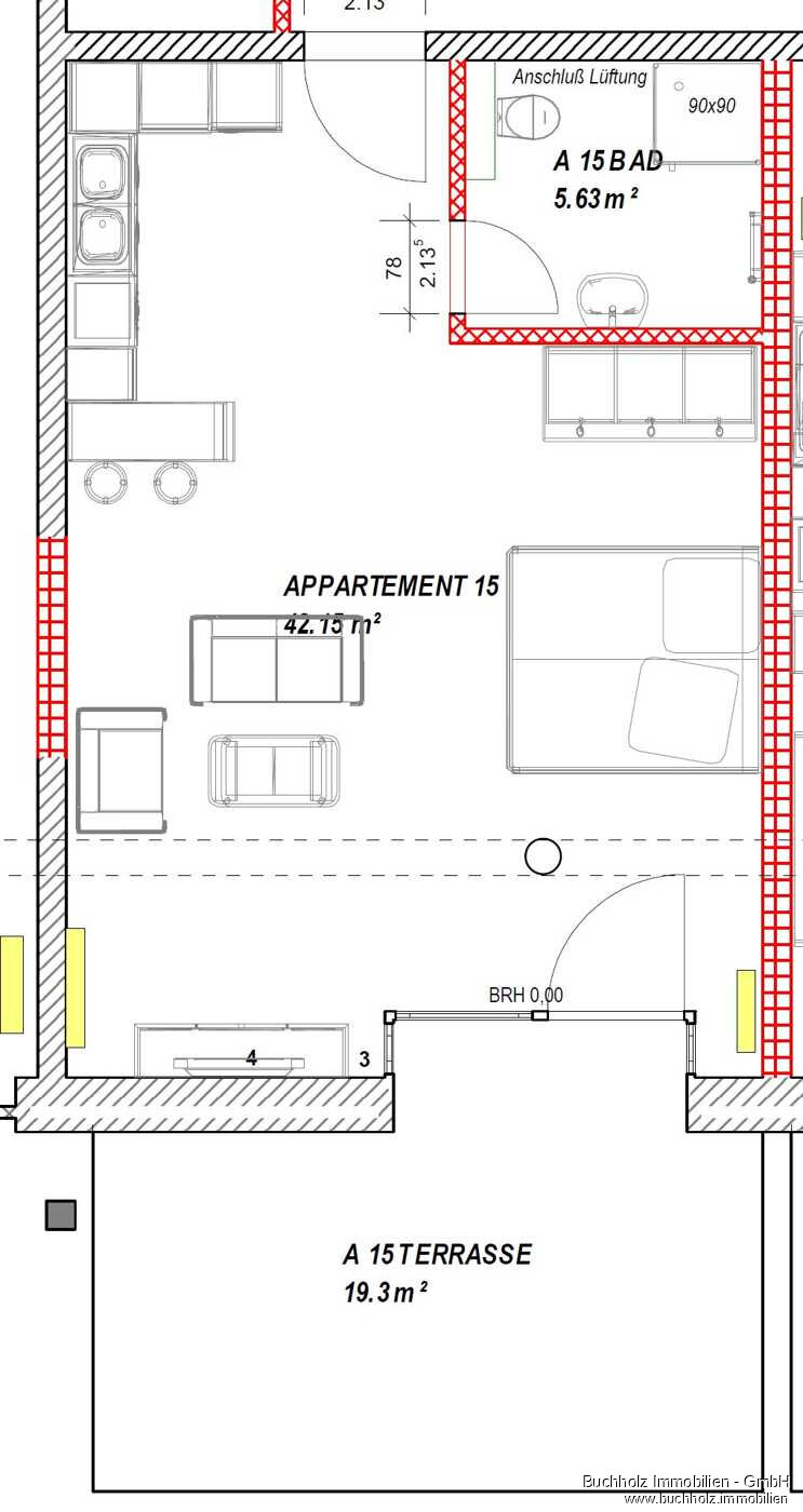 Terrassenwohnung zum Kauf provisionsfrei 229.000 € 1 Zimmer 55,3 m²<br/>Wohnfläche EG<br/>Geschoss Hohen Wieschendorf Hohenkirchen 23968