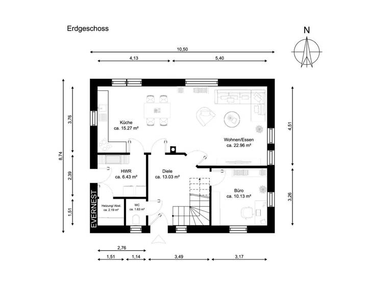 Einfamilienhaus zum Kauf 429.000 € 6 Zimmer 143,9 m² 506 m² Grundstück Wolthusen Emden 26725
