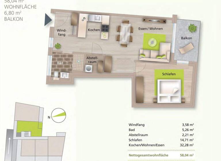 Penthouse zum Kauf 341.000 € 2 Zimmer 61,4 m² Sallern-Gallingkofen Regensburg / Sallermühle 93057