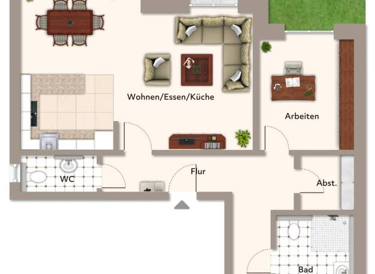 Terrassenwohnung zum Kauf - Erstbezug provisionsfrei 434.300 € 3 Zimmer 101 m² EG Issum 47661