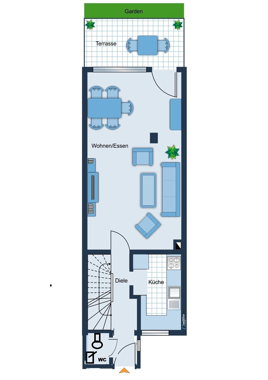 Reihenmittelhaus zum Kauf 450.000 € 3 Zimmer 80 m²<br/>Wohnfläche 149 m²<br/>Grundstück Praunheim Frankfurt am Main 60488