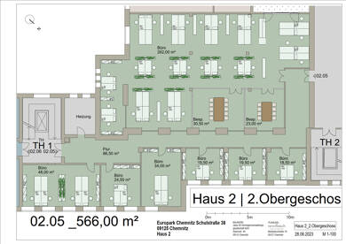 Bürogebäude zur Miete provisionsfrei 8 € 566 m² Bürofläche Altchemnitz Chemnitz 09125