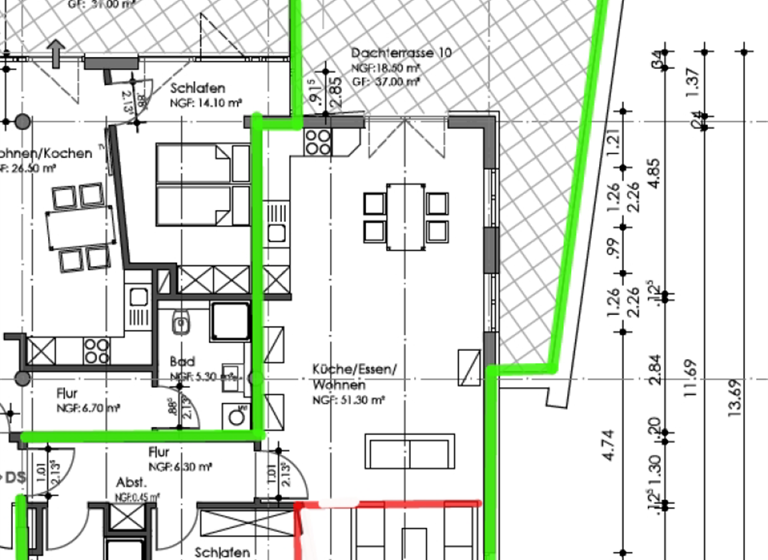 Wohnung zur Miete 1.075 € 3 Zimmer 85,9 m² 2. Geschoss frei ab 01.03.2026 Hauptstraße 27 + 28 Sassnitz 18546