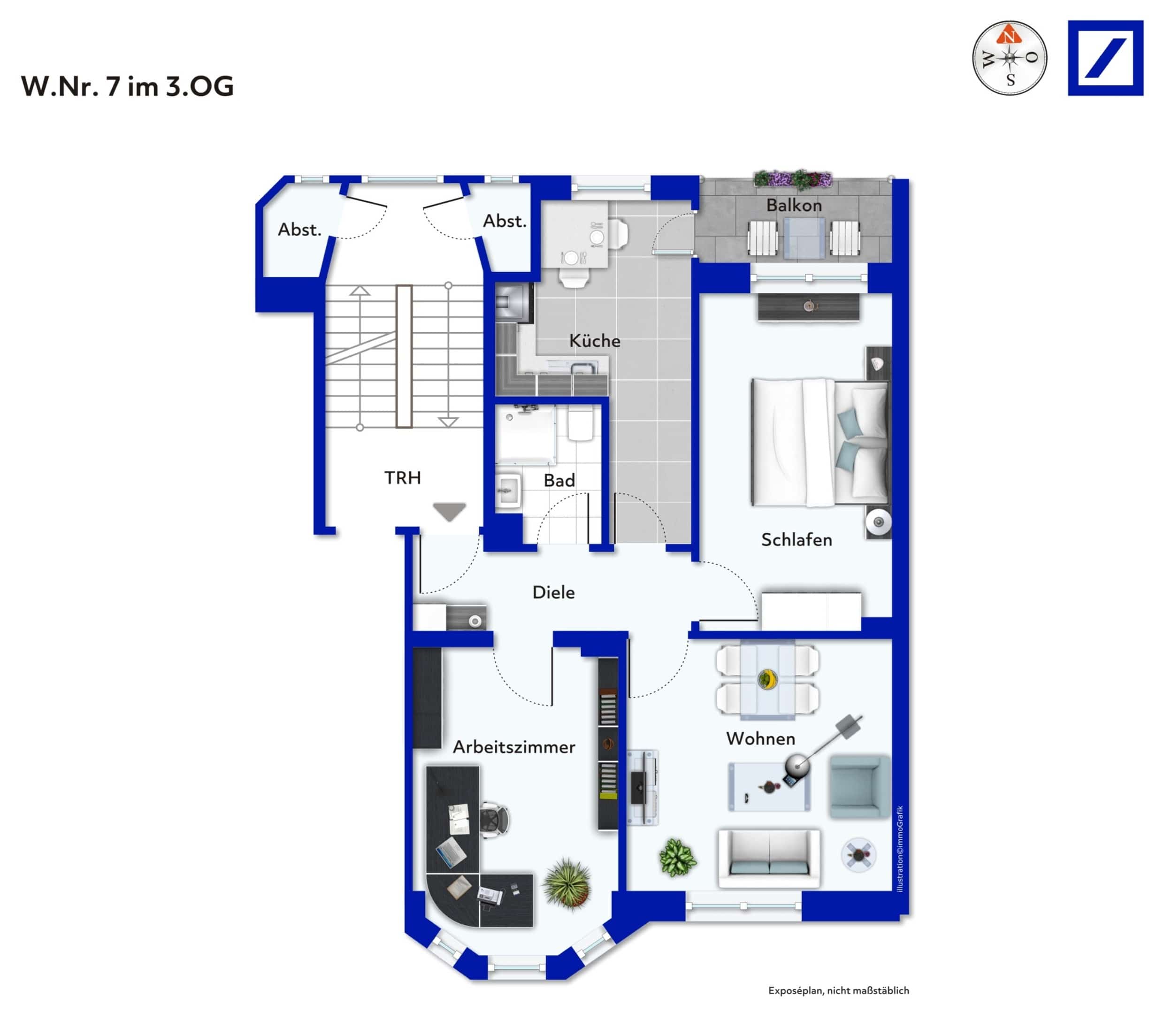 Wohnung zum Kauf 99.000 € 3 Zimmer 66 m²<br/>Wohnfläche 3.<br/>Geschoss Oberbarmen-Schwarzbach Wuppertal 42275