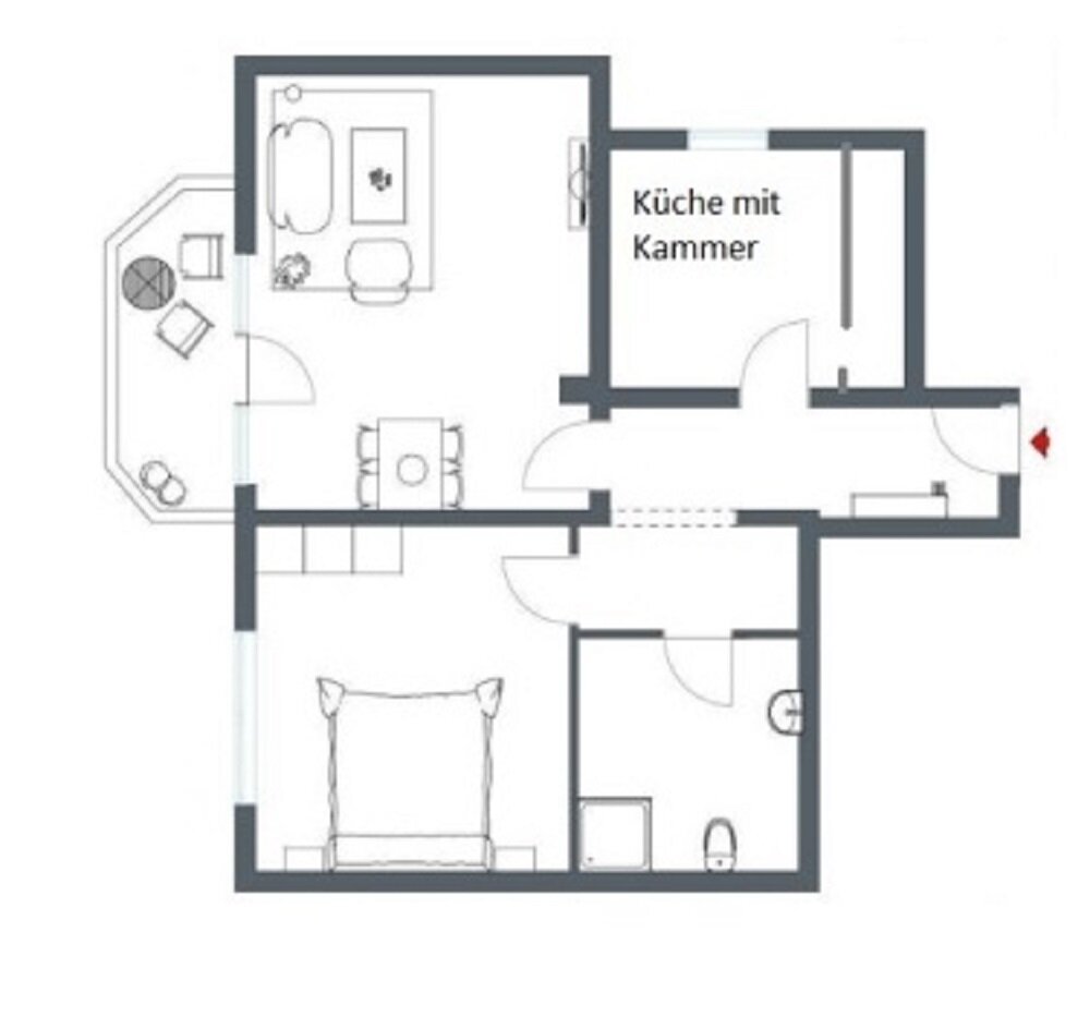 Wohnung zur Miete 850 € 2 Zimmer 75 m²<br/>Wohnfläche EG<br/>Geschoss 01.02.2025<br/>Verfügbarkeit Durlach - Hanggebiet Karlsruhe 76227