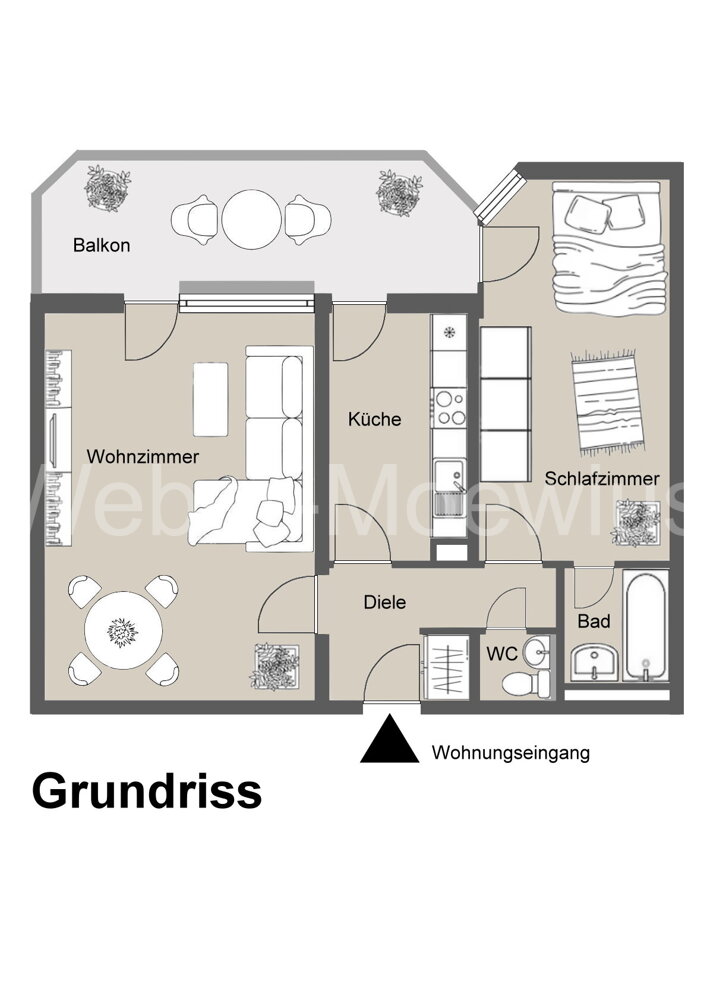 Wohnung zum Kauf 199.000 € 2 Zimmer 67 m²<br/>Wohnfläche Auerberg Bonn / Auerberg 53117