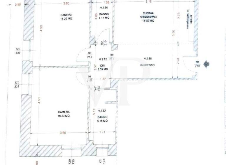 Wohnung zum Kauf 240.000 € 3 Zimmer 95 m² 5. Geschoss Via Giulio Cesare 4 Cantu' 22063